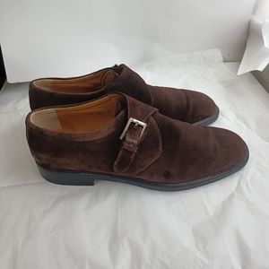 Salvatore Ferragamo  Brown Monk Strap Dress Loafers Men Sz 12D